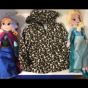 Old Navy Fleece 4T girl jacket + FREE Anna & Elsa